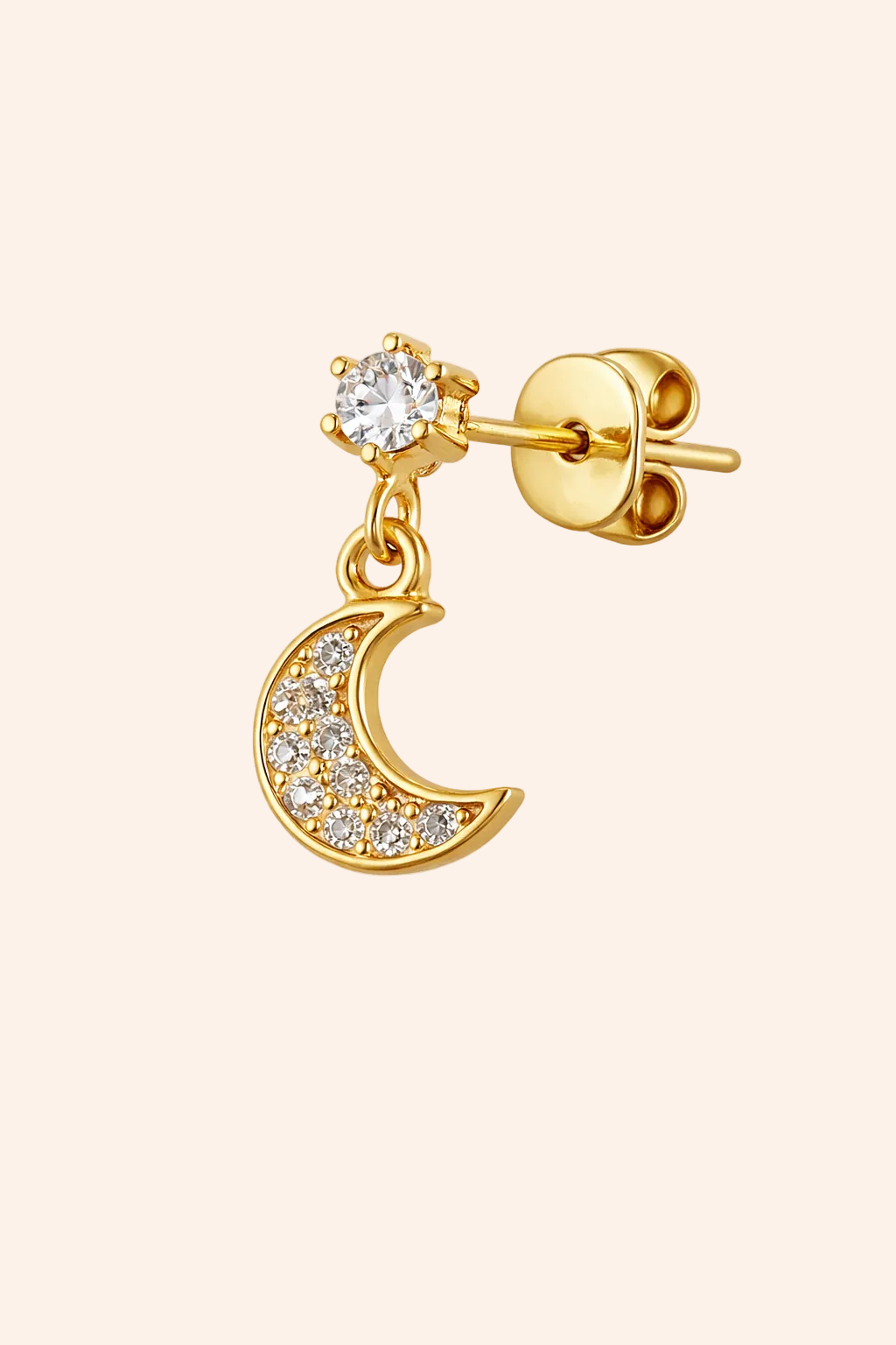 Stud Moon Earrings