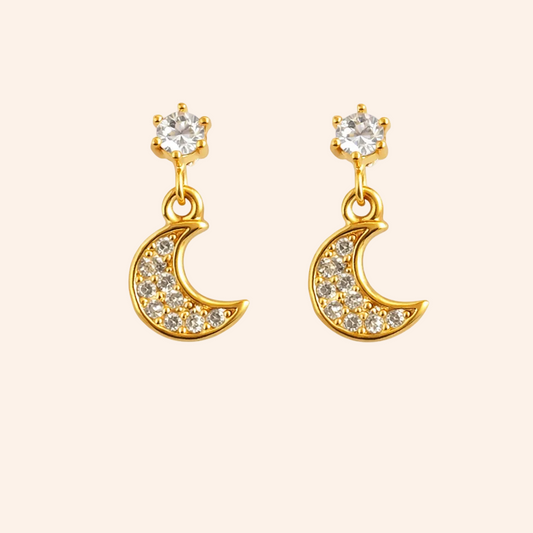 Stud Moon Earrings