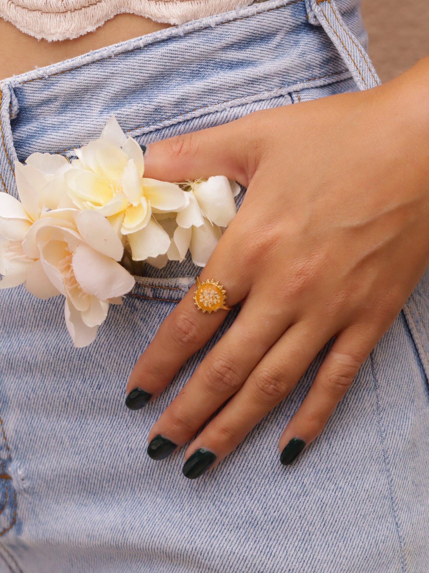 The Orange Celeste Ring