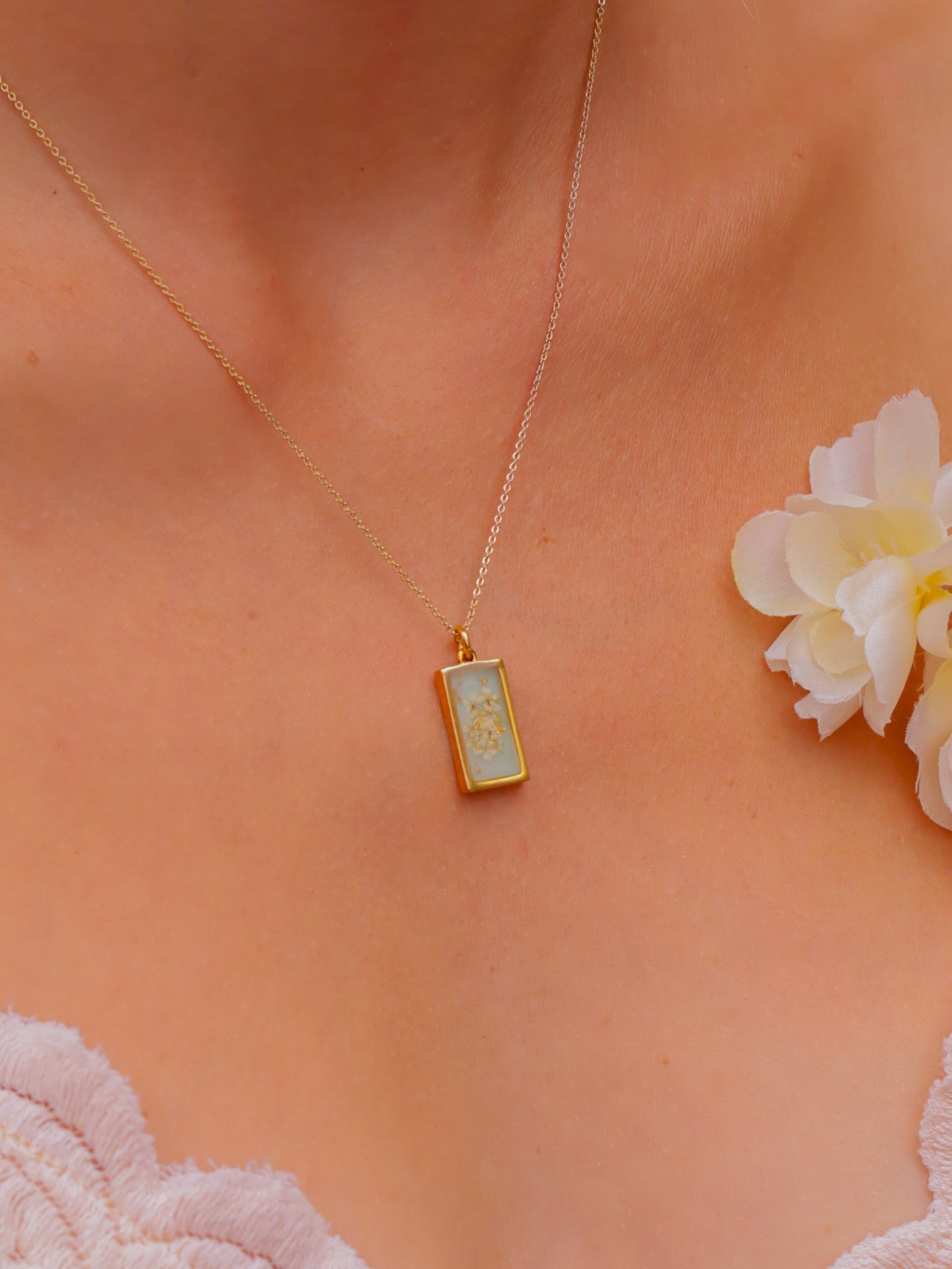 The Blue Rectangle Necklace