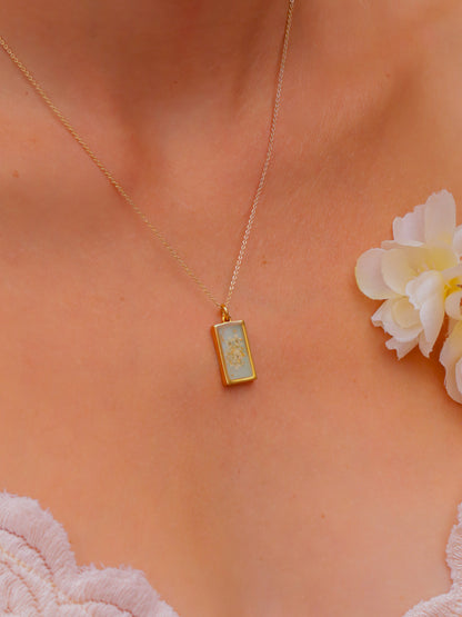 The Blue Rectangle Necklace