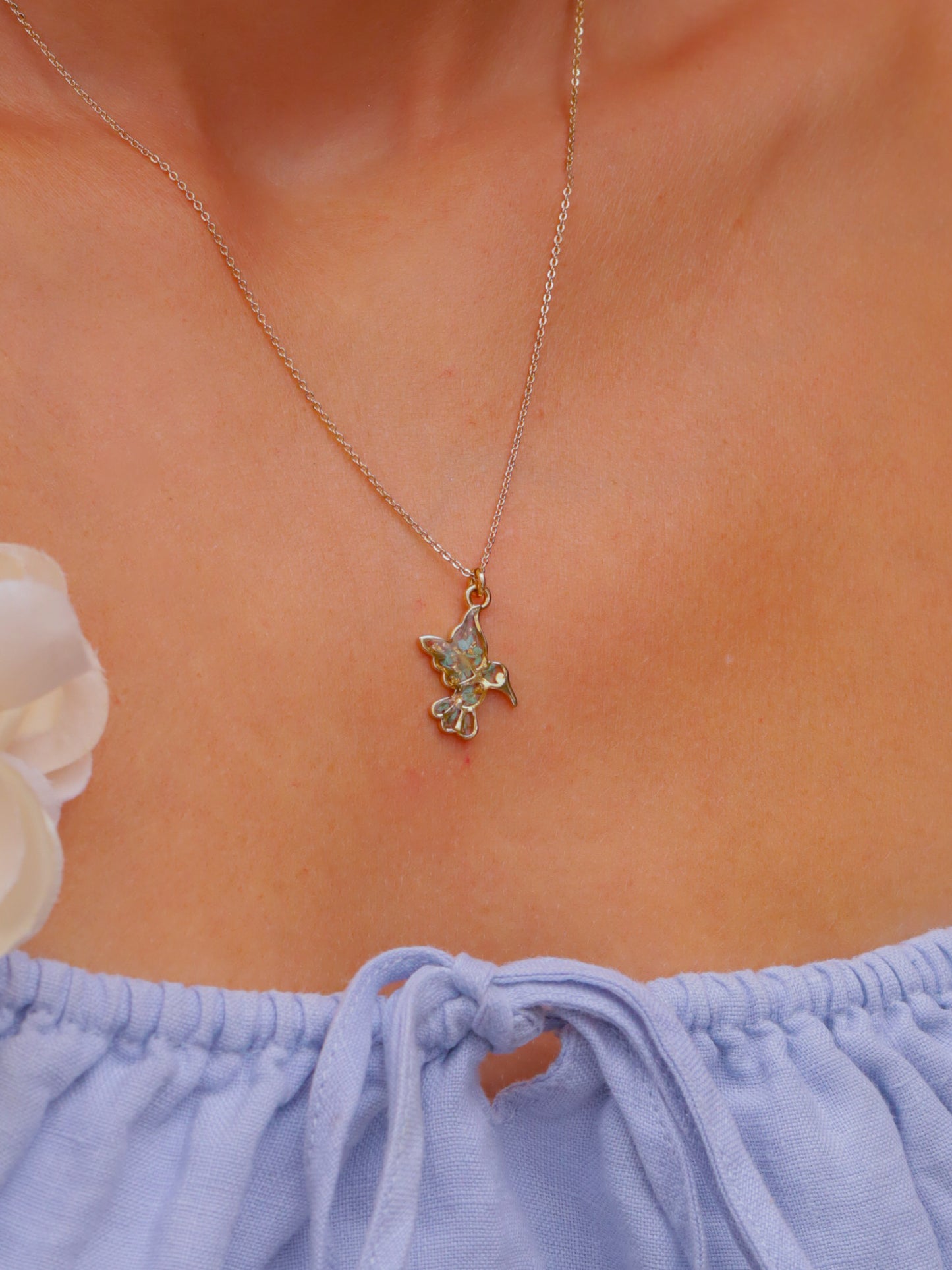 The Blue Hummingbird Necklace