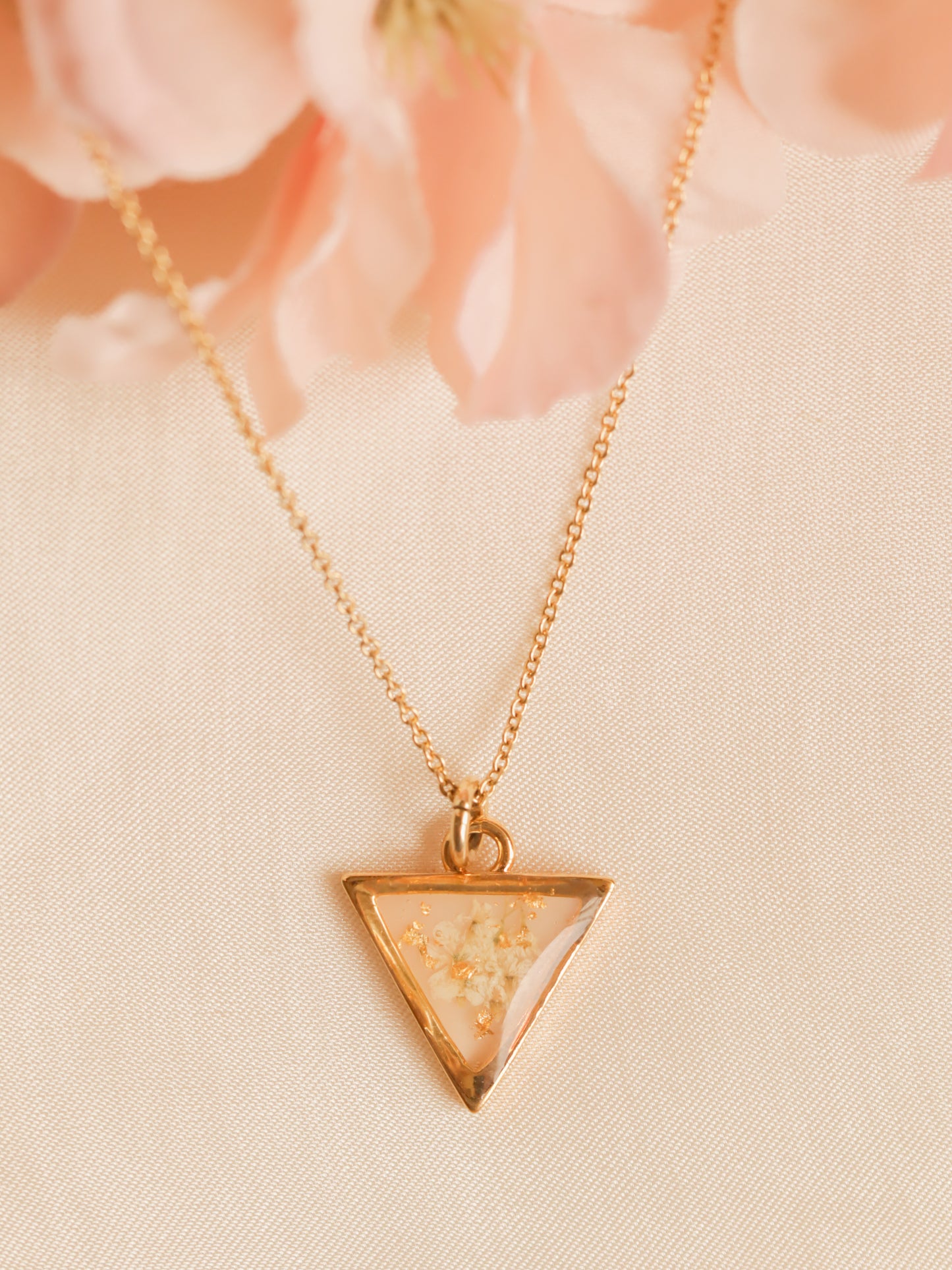 The Pink Mini Triangle Necklace