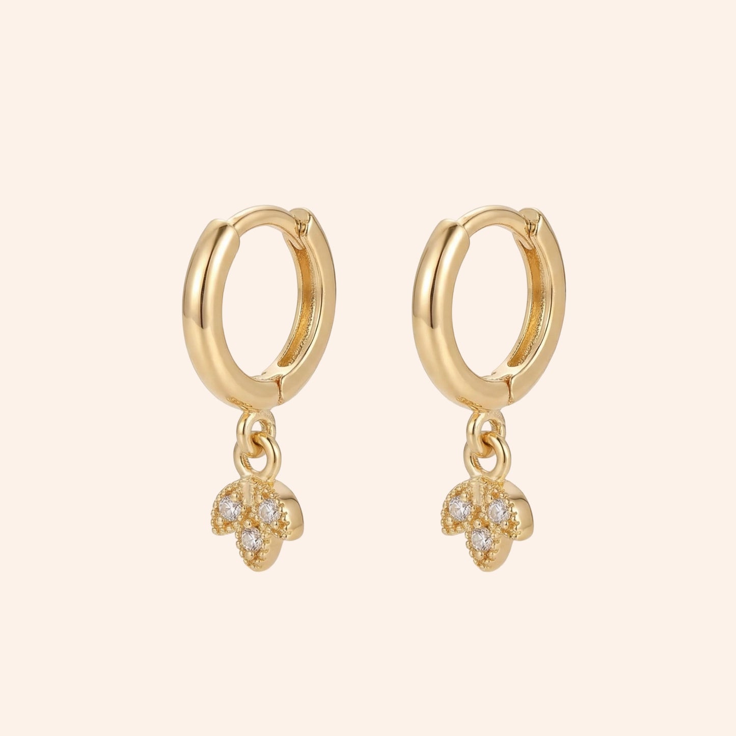 Mini Leafy Hoops