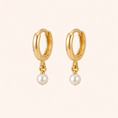 Mini Pearl Hoops