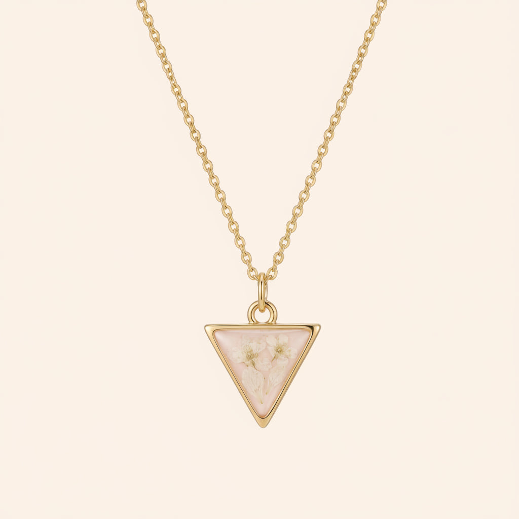 The Pink Mini Triangle Necklace