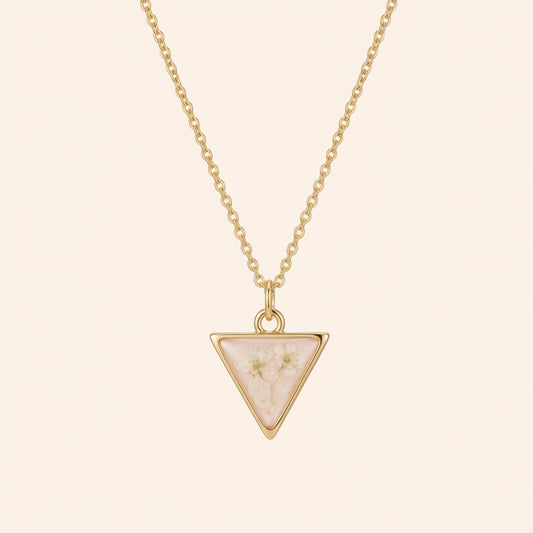 The Pink Mini Triangle Necklace
