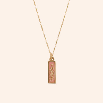 The Pink Rectangle Necklace