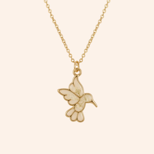The White Hummingbird Necklace